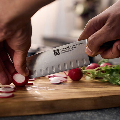 Zwilling Four Star Hollow Edge Santoku Knife | 7 Inch