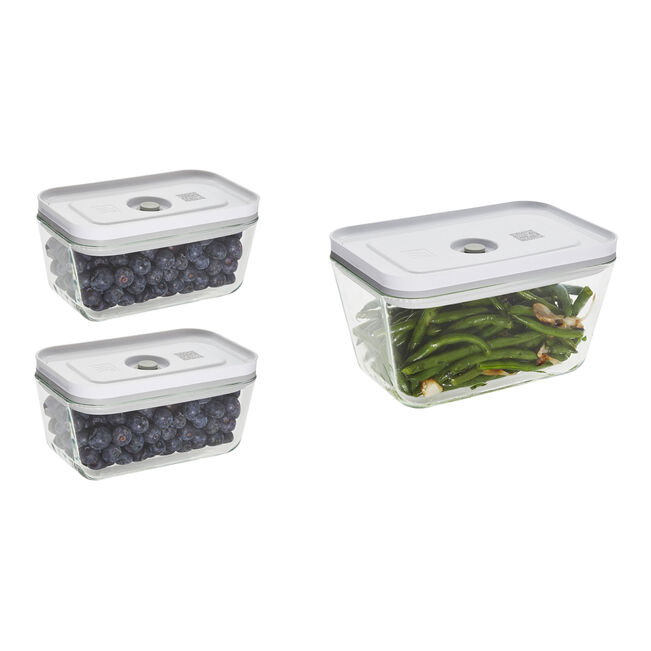 Fresh & Save Vacuum Box Set 3 Pieces | Glass Grey
