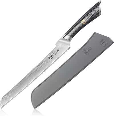 Cangshan NAKA Series Offset Bread Knife w/Sheath | 9 Inch
