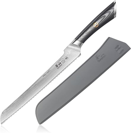 Cangshan NAKA Series Offset Bread Knife w/Sheath | 9 Inch