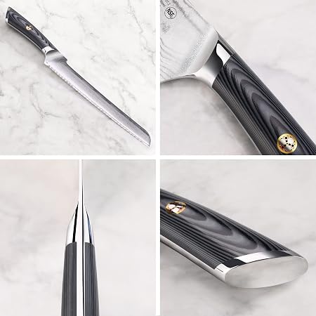 Cangshan NAKA Series Offset Bread Knife w/Sheath | 9 Inch