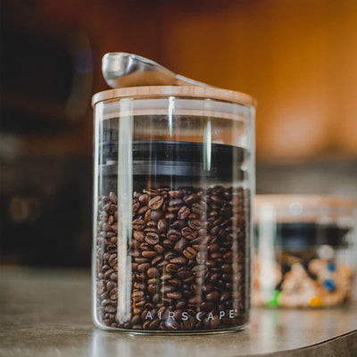 Airscape® Glass 64 oz Coffee Canister | Elegant Vacuum-Sealed Storage