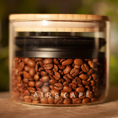 Airscape® Glass 32oz Coffee Canister | Elegant Vacuum-Sealed Storage