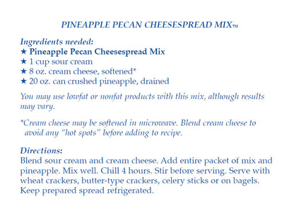 Pineapple Pecan Cheese Spread Mix
