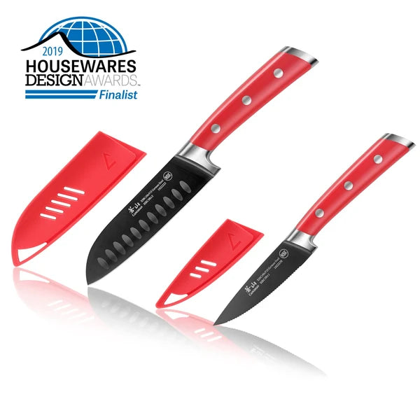 Cangshan S+ Series 2‑Piece Titanium‑Coated Santoku Starter Knife Set
