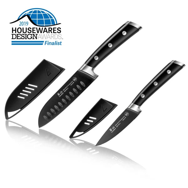 Cangshan S+ Series 2‑Piece Titanium‑Coated Santoku Starter Knife Set