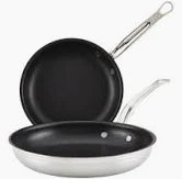 ProBond Titum Nonstick Open Saute Pans | Set of 2 | 8.5 Inch & 11 Inch
