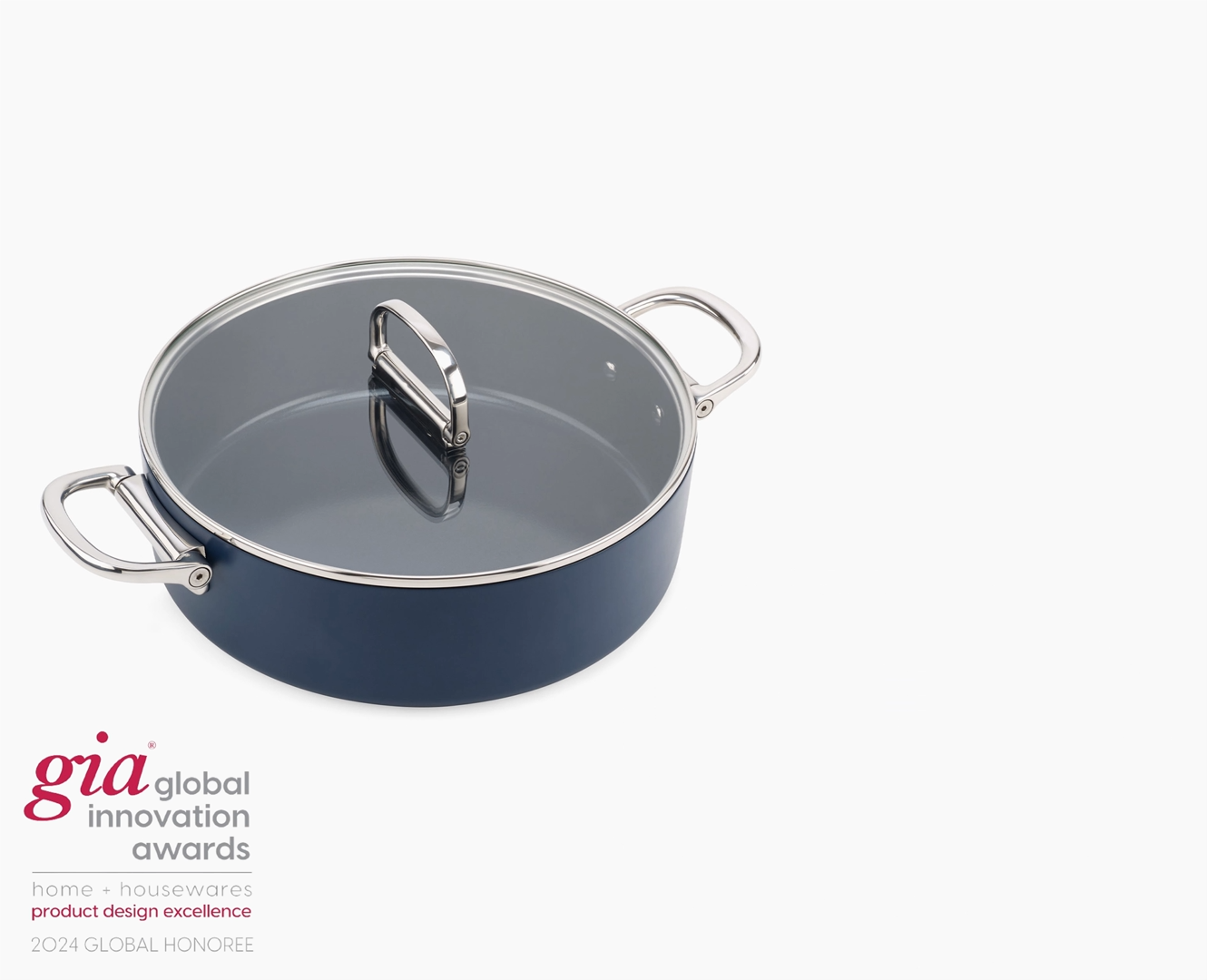 Joseph Joseph Space Non-Stick Shallow Casserole Pan with Lid | 5 Qt